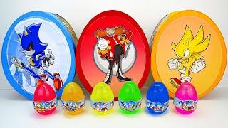Unboxing the Sonic The Hedgehog toys | Giant Sonic Exe Easter Eggs, Super Sonic Eggs, Dr Eggman Eggs