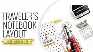 Traveler's Notebook Layout 2022 | DT Studio Calico Stay Sweet Kits