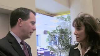 REP. GOV. SCOTT WALKER - PROMISES BILLIONAIRE DONOR - DIANE HENDRICKS - HE'LL BUST UNIONS - 1/18/11