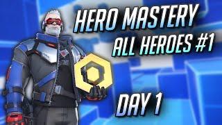 Getting Rank 1 in ALL of Hero Mastery | Day 1 | Overwatch 2