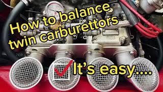 EASY guide on how to balance tune Twin Dellorto and Weber Carburettors using an Alfa Romeo 105 GTV
