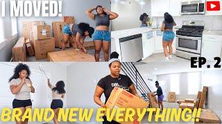 I MOVED!! Unpacking, NEW Furniture, DEEP Cleaning | Black Girl Luxury MOVING SERIES | Ep 2