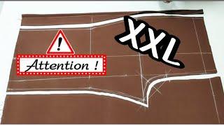 CAUTION !! very easy XXL trousers/ how to sew xxl size pants/zelis' sewing room