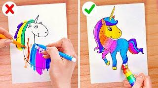 DICAS LEGAIS DE ARTES E TRUQUES DE DESENHO || Truques Fáceis E Legais De Artes, Por 123 GO Like!