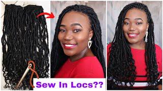 How To: BRAID SEW IN FAUX LOCS DIY /  illusion Locs / Boho Locs / Dreads