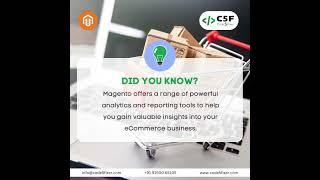 Magento offers a range of powerful analytics and reporting tools to help you gain valuable insights