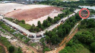 Open New Project! Wonderful Operation Clearing Canal & Mud Land Filling Process By #dozers, #trucks