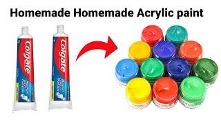 How to make Acrylic paint at home/Homemade Acrylic Paint Colour/homemade paint /Home made colour