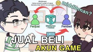 Animasi Jasa Middleman Game Online - transaksi jual beli akun game yang aman -