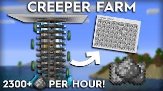 Minecraft Creeper Farm - Efficient Creeper Only Design