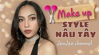 JENJEN BEAUTY | Make up nâu Tây | Trang điểm phong cách Châu Âu | 11 bước trang điểm nâu Tây