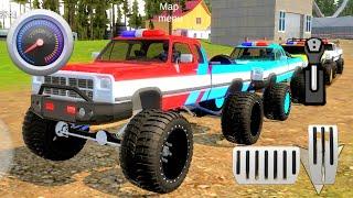 Juegos de Carros - Motocicletas de policía, Coches de Policía 4x4 Offroad Outlaws Android GamePlay