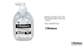 Medisave Professional 70 IPA Hospital Spec Hand Gel 500ml SKU MG500