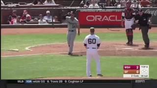 NATIONALS VS GIANTS BENCH CLEARING BRAWL | BRYCE HARPER VS HUNTER STRICKLAND