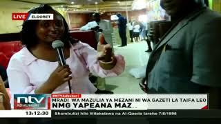 NMG yapeana mazulia ya meza hotelini Eldoret, katika mradi wa Taifa Leo