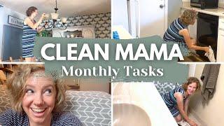 Clean Mama MONTHLY TASKS | Deep Cleaning Procrastination SOLVED! | Clean Mama Cleaning Routine