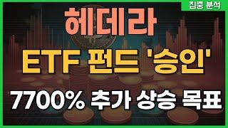 [ 헤데라 코인 ] ETF 펀드 '승인' 7700% 추가 상승 목표 #헤데라코인