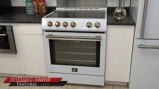 FORNO: Leonardo Espresso 30″ Electric Range White FFSEL6012-30WHT