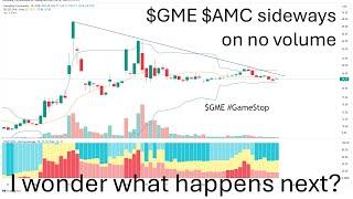 $GME $AMC consolidating with no volume. I wonder what happens next?