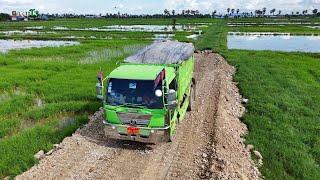 THE BEST.! Mastering Road Construction with Small 5Ton Dump Truck And Dozer KOMAT'SU DR51PX.