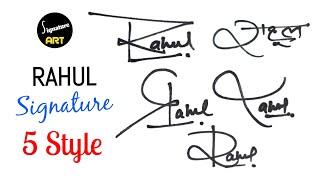 Rahul Name Signature 5 Different Style | How Make Name Sign Unique | नाम का Signature कैसे बनाये