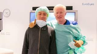 EuroEyes employee Michael Zhang undergoes ICL treatment