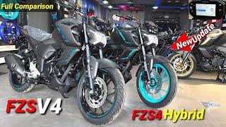 2025 Yamaha FZS-V4 Hybrid vs FZS | Features Update Price | Engine Update | Bookings?