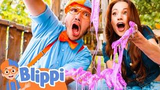 Blippi's Colorful Slime Science Experiments with Emily Calandrelli! Educational Videos for Kids