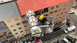 Vertiginoso rescate en Málaga