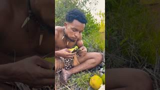 Survive in jungle by eating fruits #africa #survivalskills #africanfood #food #junglesurvive #fruit