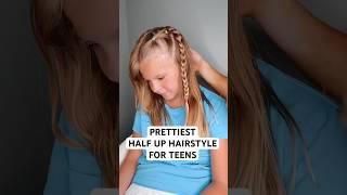 PRETTIEST HALF UP HAIRSTYLE | Audrey and Victoria #hairstyle #hairtutorial