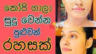 කෝපි ගාලා සුදු වෙන අපුරු රහසක් | Skin Whitening With Coffee Pack