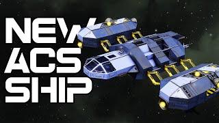 Designing a new ship for the Assertive Combat Systems mod, with as many new blocks as I can