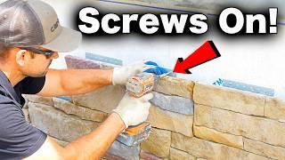 How To Install Mortarless Stone Veneer - STONEfaçade By CertainTeed On An Outdoor Kitchen