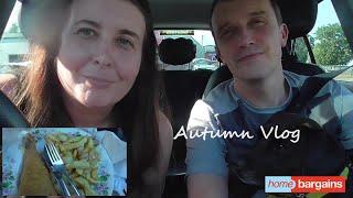 Autumn vlog with J: Autumn at Home Bargains, fish and chips and a woodland walk