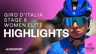 A SPRINT TO THE LINE  | Women's Giro D'Italia Stage 8 Race Highlights | Eurosport Cycling