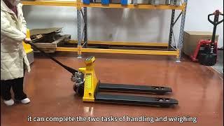 Manual Pallet jack scale truck with pinter,Pallet truck jack with electronic weighing indicator.