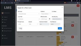 Loan (Lending)  Management System | Web App PHP with mysql