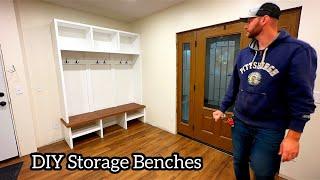 How To Build A Mudroom Entryway Storage Bench / Hall Tree