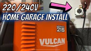 220 / 240 Volt Home Garage Outlet Install for the Vulcan Mig Max 215 Welder (Wiring 50 Amp Breaker)