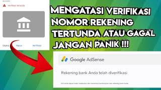 cara mengatasi verifikasi rekening bank tertunda di adsense