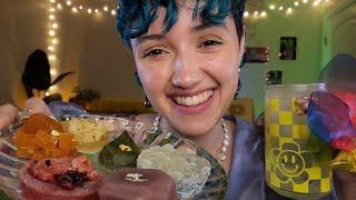ASMR Taste Testing Edible Crystal Candies  (mukbang, crunchy, eating sounds, tapping, mouth sounds)
