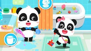 Little Panda's Life Cleanup | Help Parents | Learn How To Clean House Up | Babybus Gameplay Video