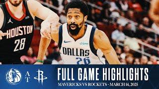 Dallas Mavericks Highlights vs. Houston Rockets | March 14, 2025