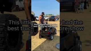 He had the BEST TRUCK at the entire show…  #liftedtrucks #ramtrucks
