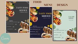 A Simple Food Menu Design using canva