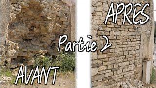 REPRISE D'UN MUR EN PIERRE (mieux que sur le plan) PARTIE 2 - Rénovation Béton DIY - Episode #24