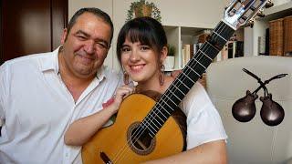 Playing flamenco WITH MY DAD: Guitar, singing and castanets