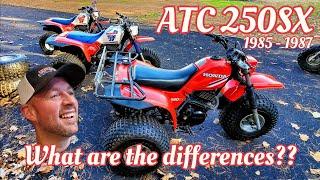 Honda's ATC 250SX - The mullet of the trike world!  Made from 1985-1987.  What are the differences?