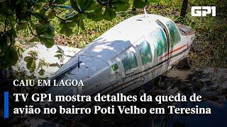 TV GP1 mostra detalhes da queda de avião no bairro Poti Velho em Teresina